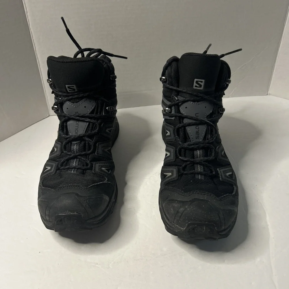 Salomon X Ultra Mid 2 Ortholite Contagrip  Gore-Tex Boots Black Mens US 8.5